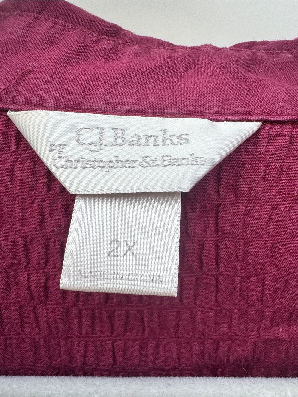 Christopher & Banks Sleeveless Button-Front Top in Raspberry - Picture 2 of 4